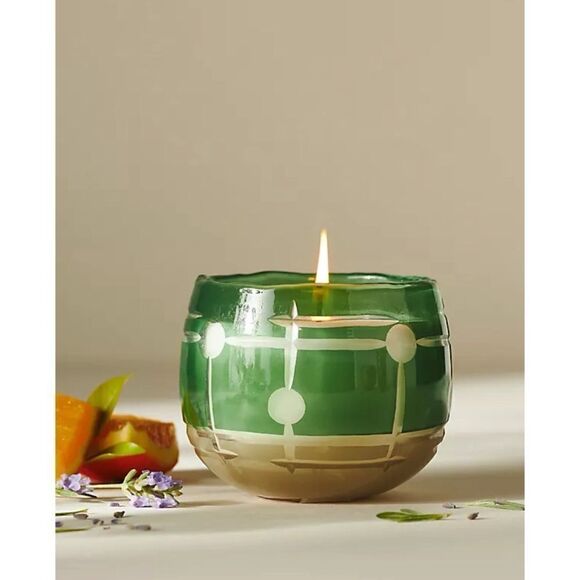 Anthropologie Coco Allred Fresh Fern Moss Glass Candle / New - Picture 1 of 5
